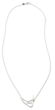 Nantucket Map Necklace in Sterling Silver