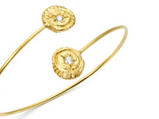 “Sea Star” and Diamond Bypass Bracelet in 14kt Gold