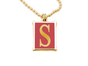 The Alphabet Collection™ 14kt Yellow Gold Charm - Nantucket Red