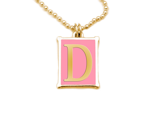 The Alphabet Collection™ 14kt Yellow Gold Charm - Palm Beach Pink