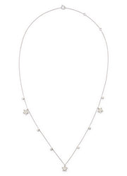 Diamond Star Necklace in 18kt White Gold