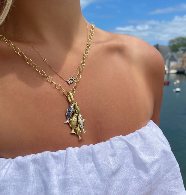 Nantucket “ACK” in Diamonds Necklace