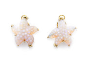 Starfish Opal and Chalcedony Earrings with Diamonds and 18kt Gold