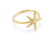 18kt Gold and Diamond Starfish Ring