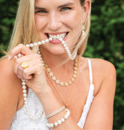 36-inch Akoya Pearls with Diamond “Seaquin” Clasp