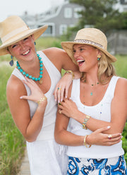 Amazonite and 18kt Gold Bead Necklace