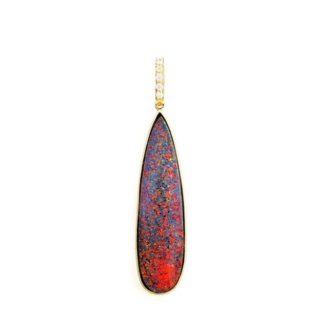 Australian Opal Pendant with Diamonds