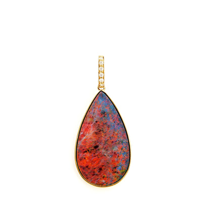 Australian Opal Pendant with Diamonds