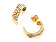 The Diana Earrings in 18kt Gold with Pavé Diamonds