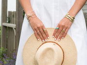 18kt Gold Seascape Bangle with Aquamarines