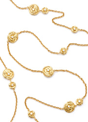 30-inch “Seaquin” and “Sea Star” 18kt Gold Necklace set with Diamonds