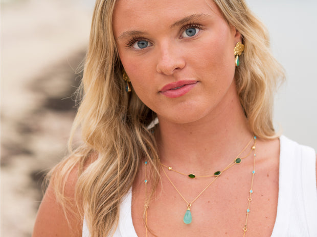 Australian Boulder Opal Cloud Earrings in 18kt Gold