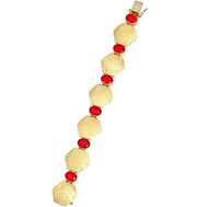 Cherry Blossom Link Bracelet in 18kt Gold with Fire Opals