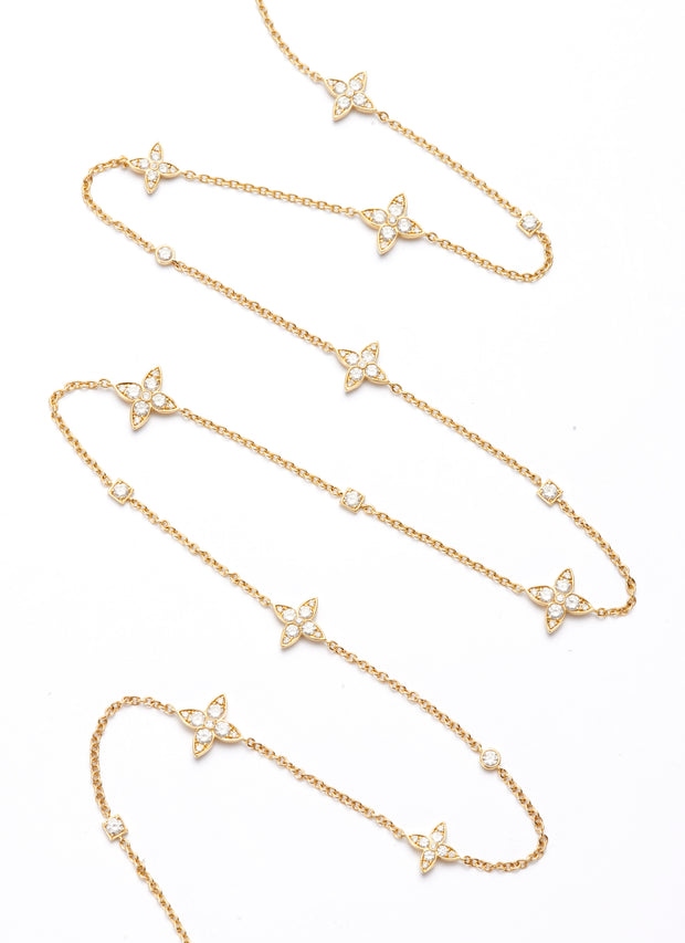 Diamond Stars Necklace in 18kt Yellow Gold