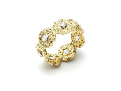 The "Seaquin" Band with Diamonds set in 18kt Gold