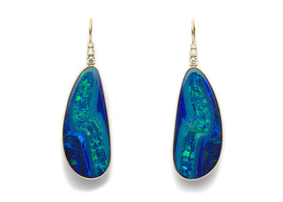 Australian Boulder Opal and Diamonds set in 18kt Gold