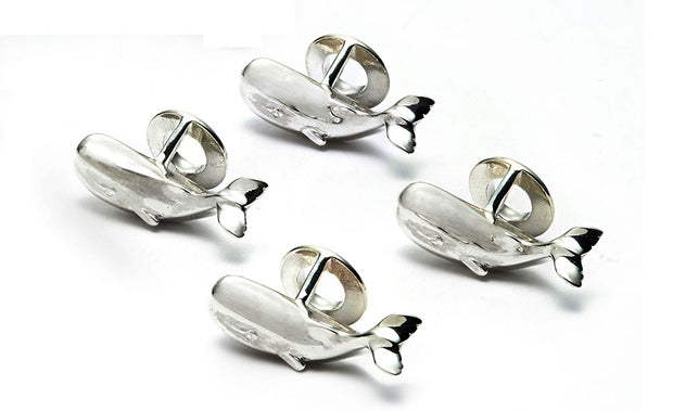Moby Tuxedo Studs in Sterling Silver Set of Four