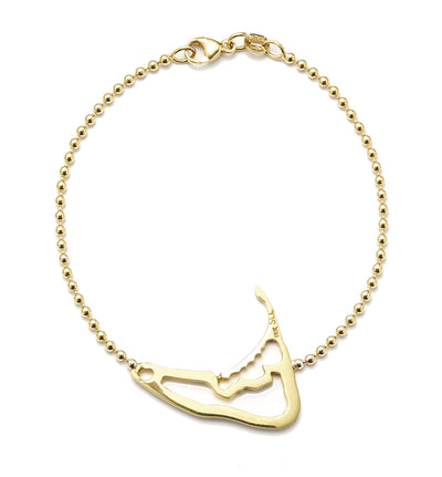 Nantucket Map Bracelet in 18kt Yellow Gold