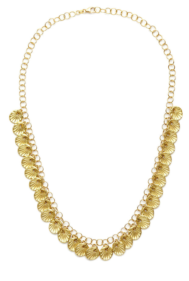 Nantucket Scallop Shell Necklace in 18kt Gold