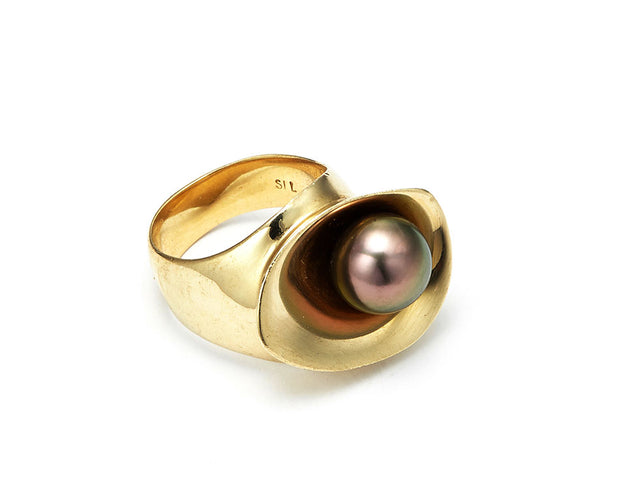 Antique Victorian 18K Gold Belcher Mounted Pearl Ring – QUEEN MAY