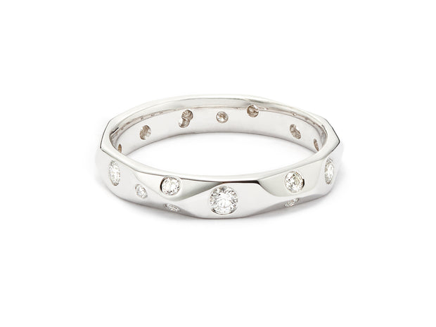 Ben’s Band with Diamonds in 14kt White Gold