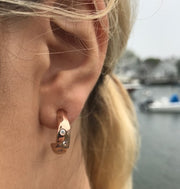 The Diana Earrings with Diamonds - 14kt Rose Gold