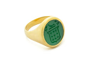 The Green Onyx Signet Ring in 18kt Gold