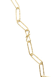 Hand-hammered Paper Clip Link Necklace