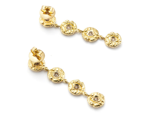 18kt Gold and Diamond "Seaquin" Dangle Earrings
