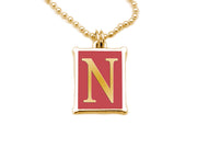 The Alphabet Collection™ 14kt Yellow Gold Charm - Nantucket Red
