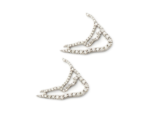 Nantucket in Diamonds Map Earrings