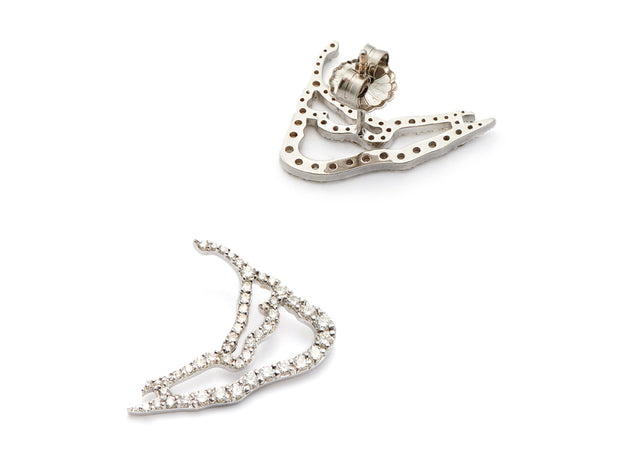 Nantucket in Diamonds Map Earrings