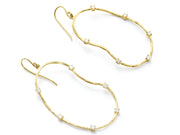 Oyster Earrings with Diamonds set in 18kt Gold