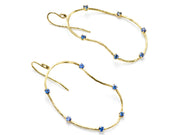 Oyster Earrings with Sapphires in 18kt Gold