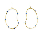 Oyster Earrings with Sapphires in 18kt Gold