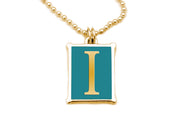 The Alphabet Collection™ 14kt Yellow Gold Charm - Tuckernuck Turquoise