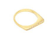 Stax Ring with Diamonds in 18kt Gold