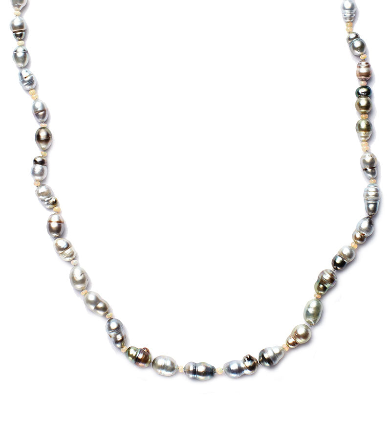38-Inch Silver Baroque Pearl Necklace | Susan Lister Locke