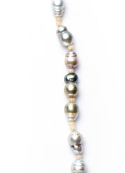 38-inch Silver Baroque Pearl Necklace