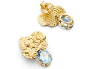 Aquamarine Cloud Earrings in 18kt Gold