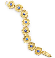 Blue Sapphire and 18kt Gold Bubble Bracelet