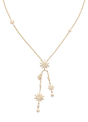 Diamond Starburst Multi Strand Necklace set in 18kt Gold