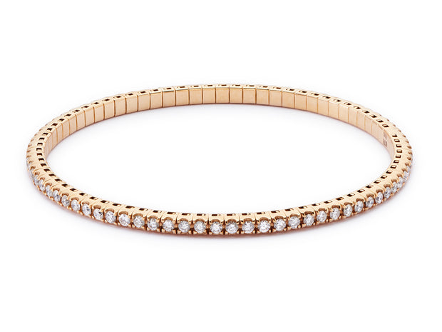 Diamond Stretch Bracelet in 18kt Pink Gold