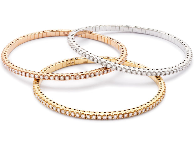 Diamond Stretch Bracelet in 18kt Pink Gold