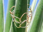 Multi-Link Hand-Hammered Bracelet in 18kt Yellow Gold, 14kt Pink Gold and Sterling Silver