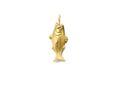 Nantucket Striped Bass Pendant in 18kt Yellow Gold - Small