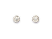 “Seaquin” Diamond Stud Earrings in 18kt White Gold